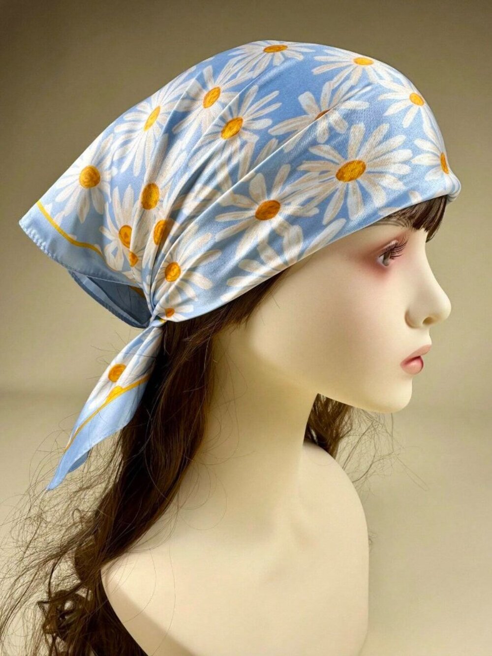 Daisy Print Square Scarf - Picture 5 of 6